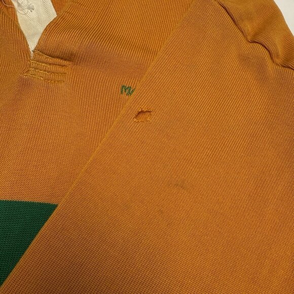 Vintage Marauders Rugby Jersey Shirt Mens Large 23x31 Orange - Picture 6 of 14